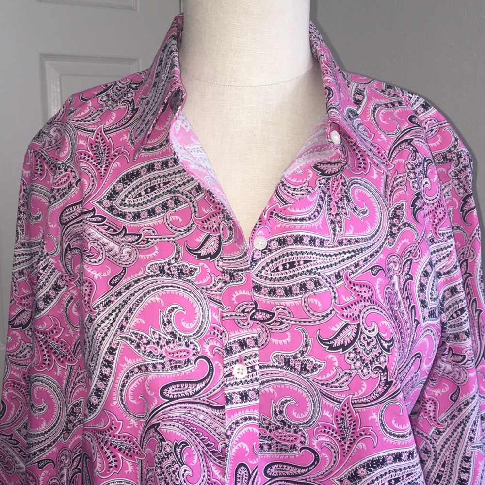 Ralph Lauren Button Down No Iron Shirt Size Large